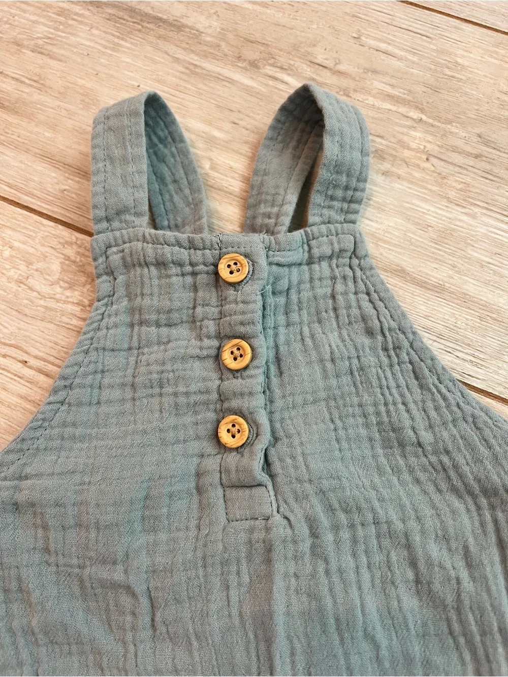 Carter's Teal Muslin Button-Front Overalls